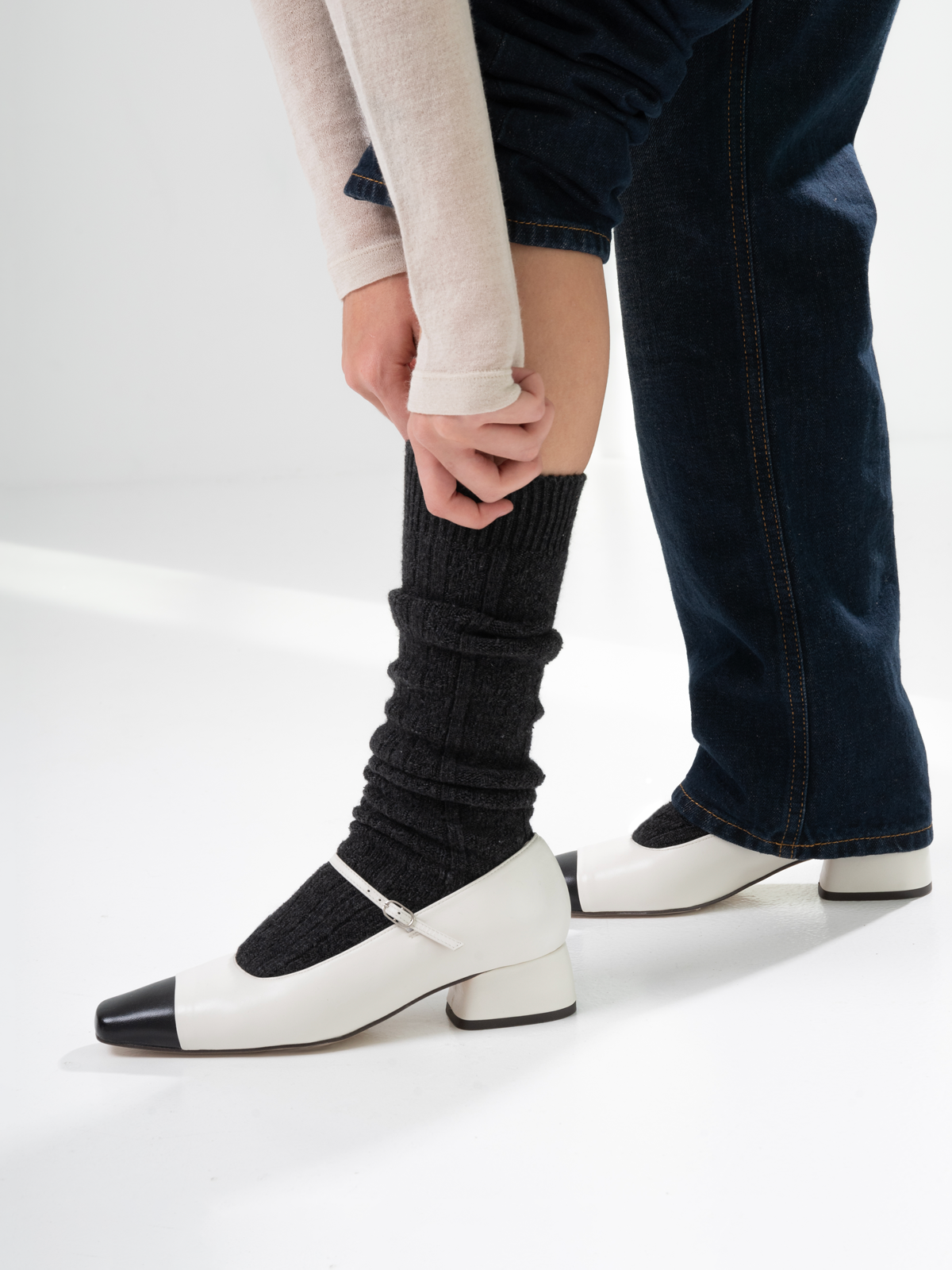 maryjane paris de marca sabinis con calcetines