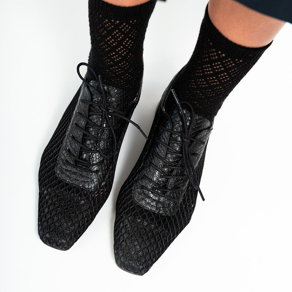 Zapato London Black Python – Sabinis