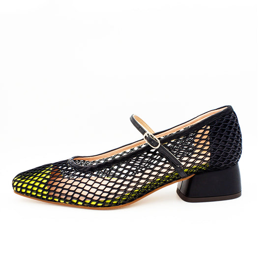 Zapato Mary Jane Mesh Nassau Black Lima – Sabinis