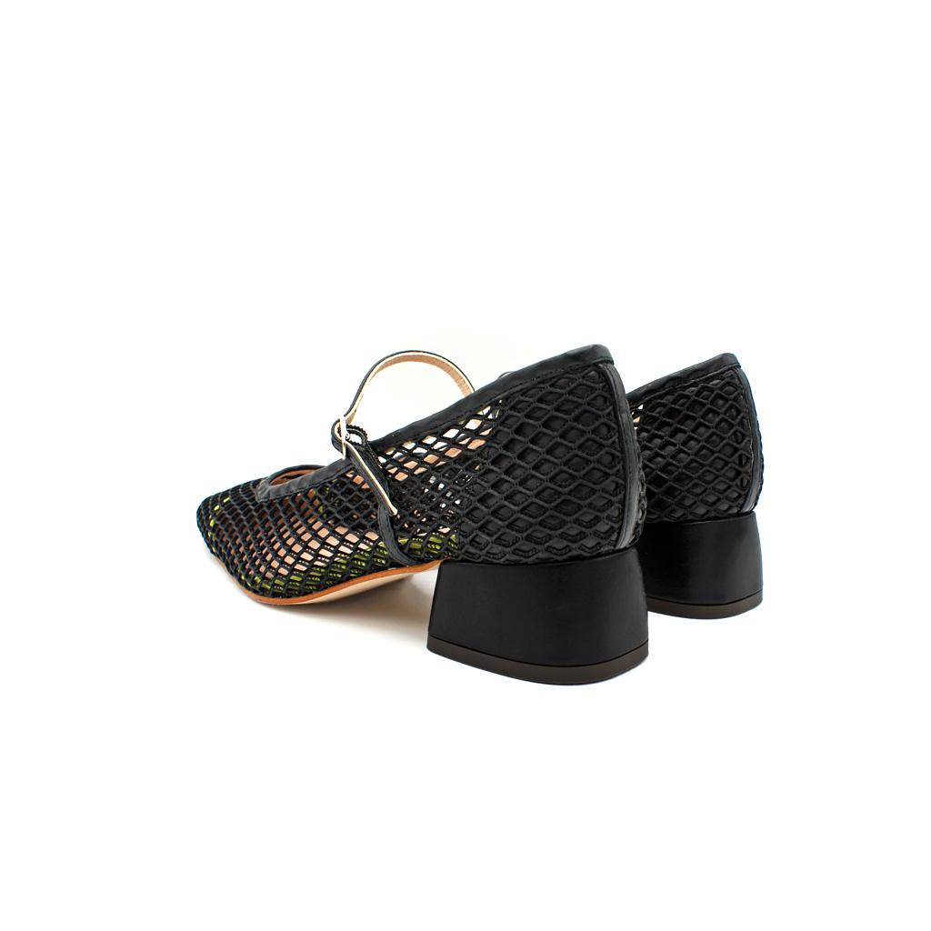 Zapato Mary Jane Mesh Nassau Black Lima – Sabinis