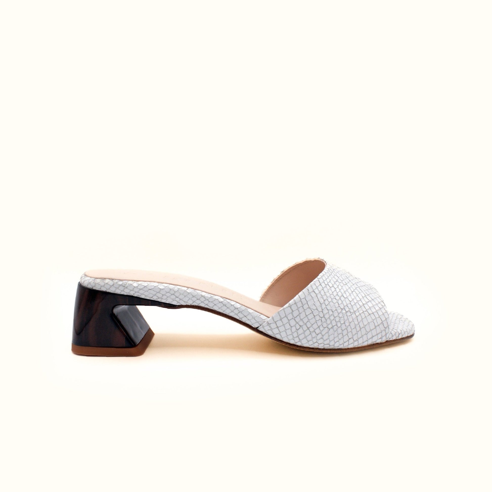 Mule Sandal Sabinis - Essential White Python - Sabinis